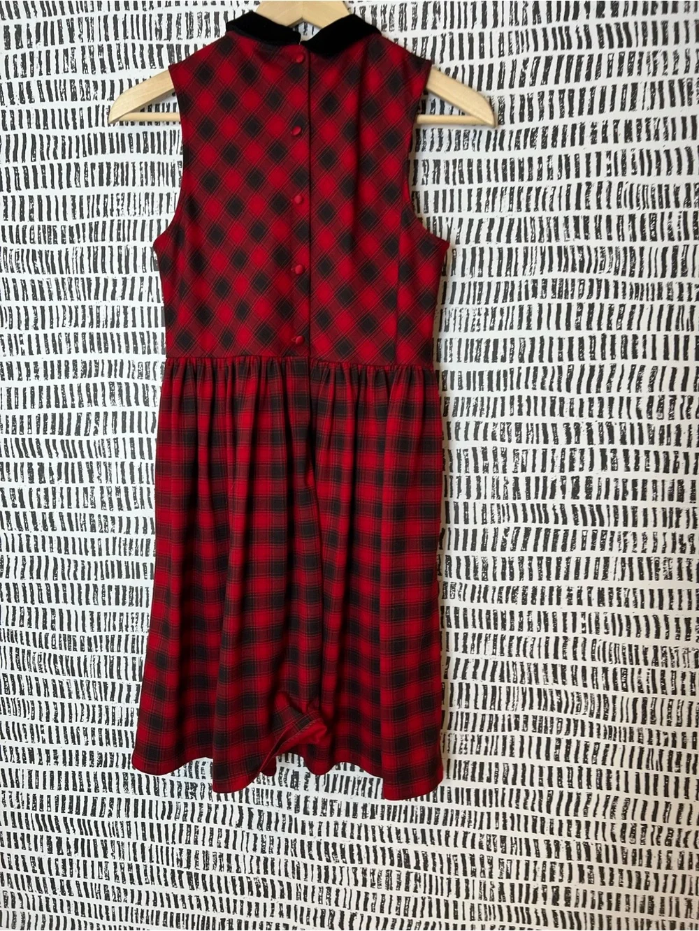 Polo Ralph Lauren red and black plaid sleeveless holiday Christmas dress